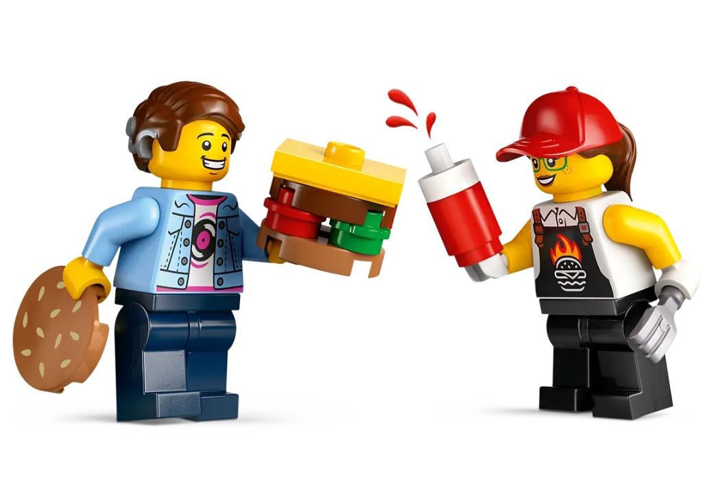 Mėsainių sunkvežimis, lego, spalvotas