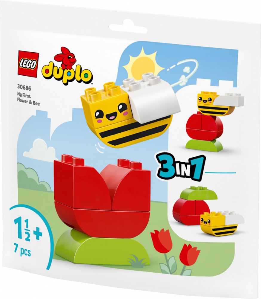 Lego duplo mano pirmoji gėlė ir bitė