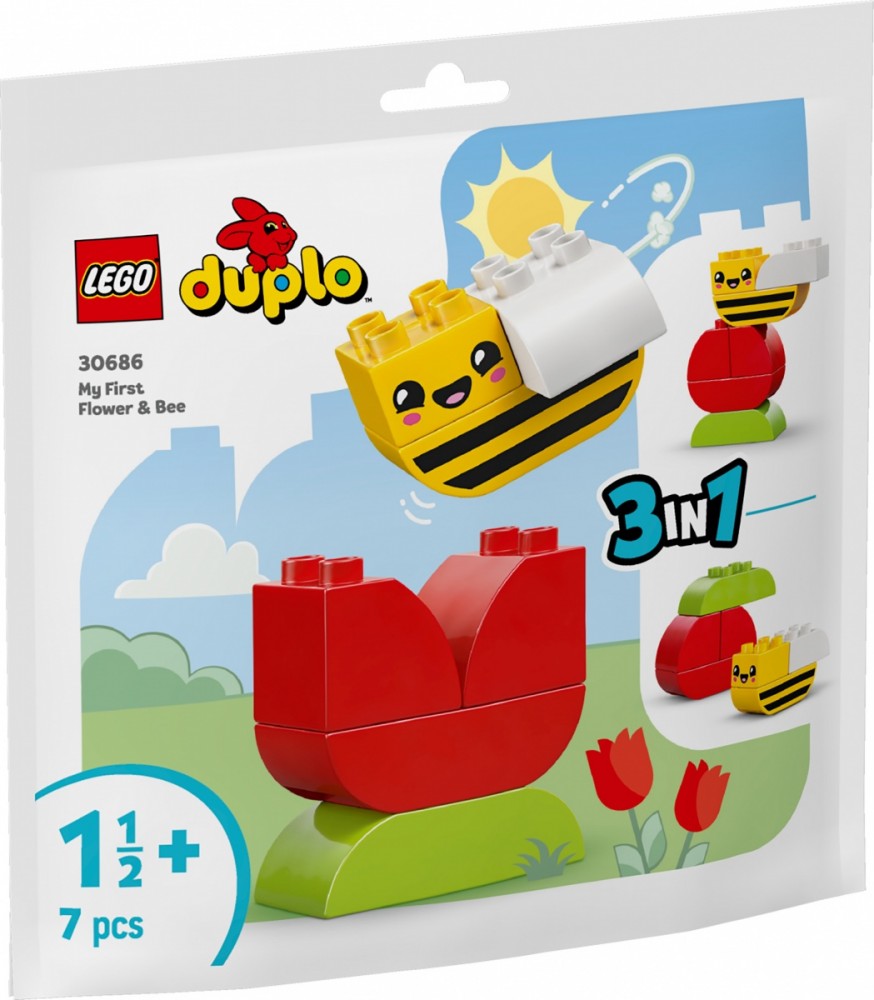 Lego duplo mano pirmoji gėlė ir bitė