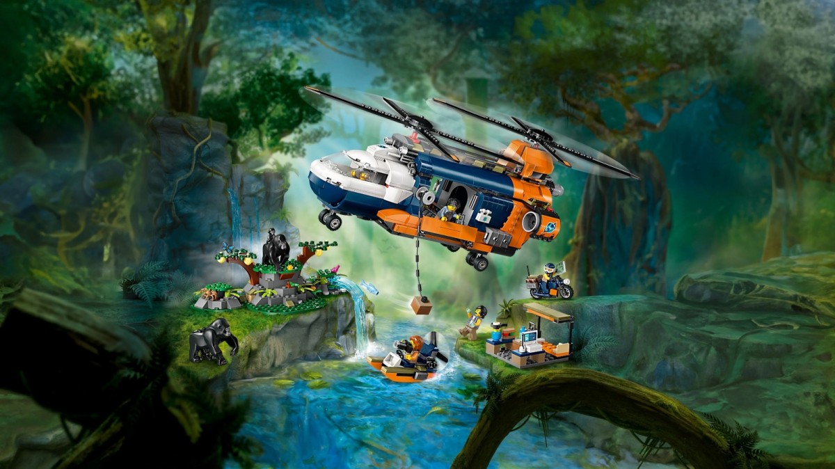 Džiunglių tyrinėtojų sraigtasparnis, lego® city