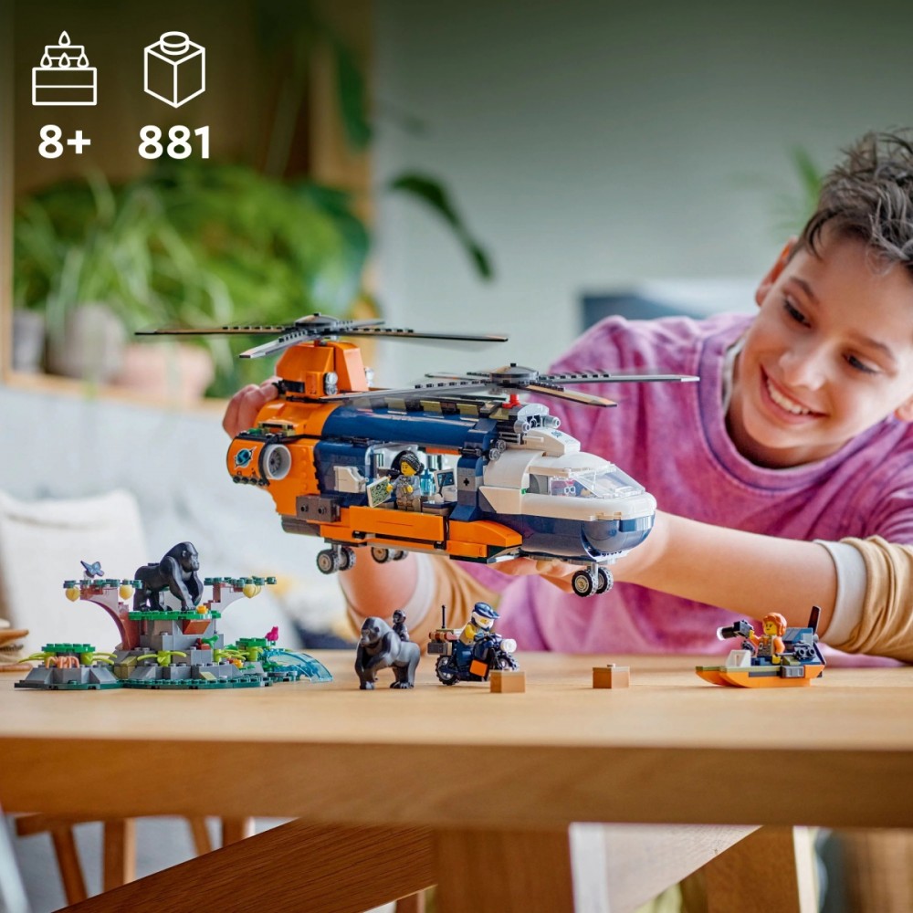 Džiunglių tyrinėtojų sraigtasparnis, lego® city
