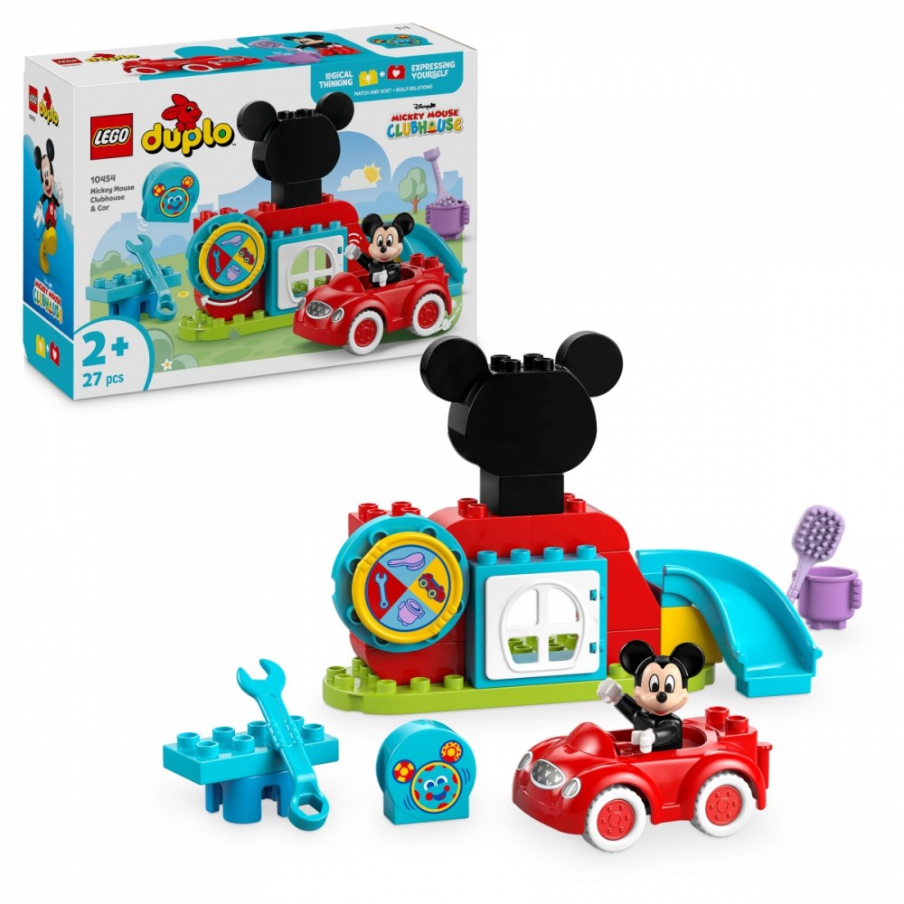 10454 lego® duplo peliuko mikio klubas ir automobilis