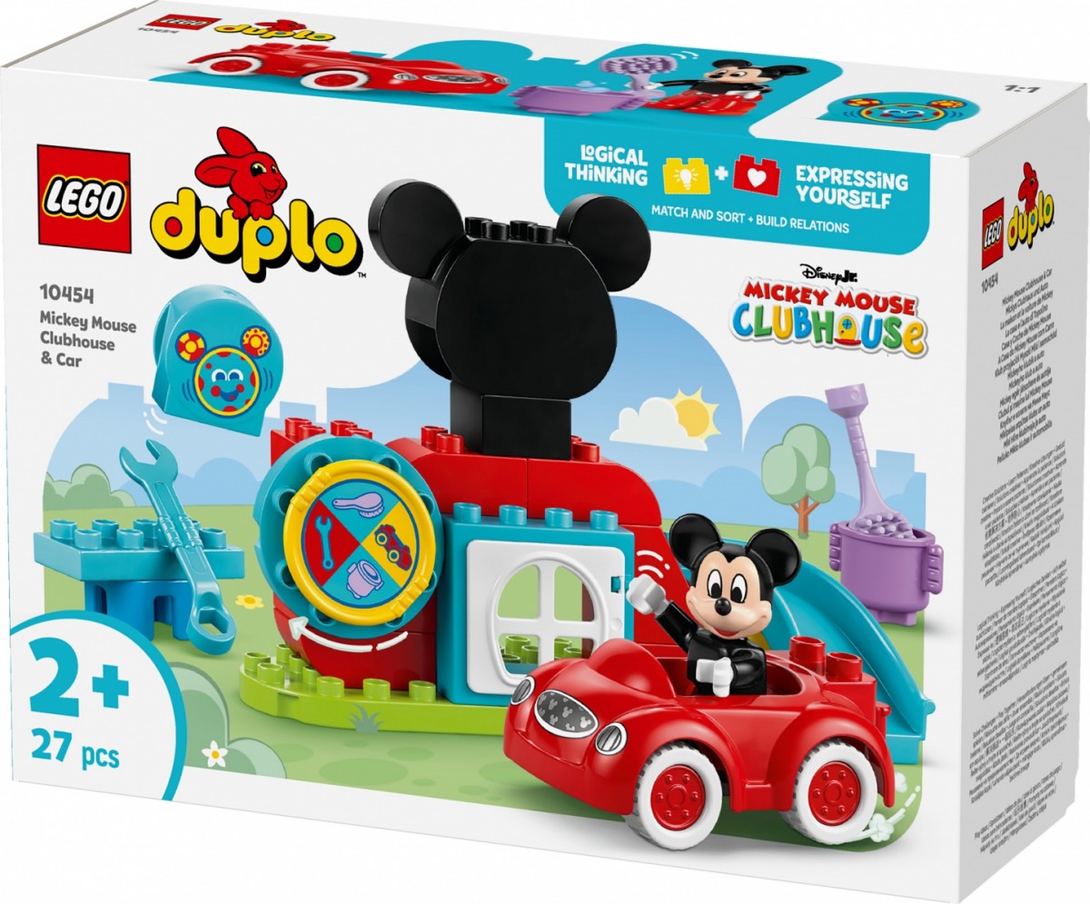 10454 lego® duplo peliuko mikio klubas ir automobilis