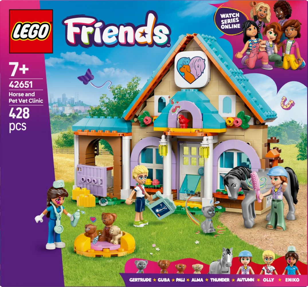 42651 lego® friends žirgų ir augintinių veterinarijos klinika