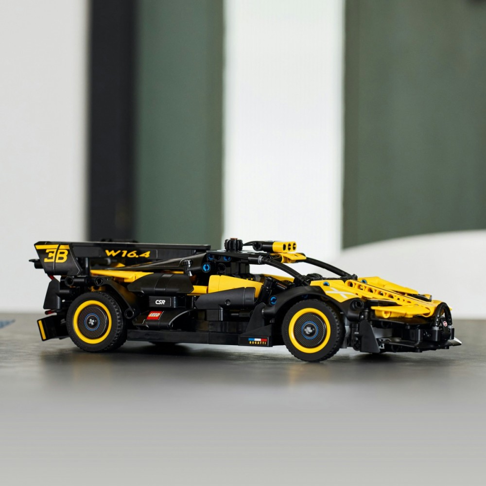 Technic bugatti bolidė konstruktorius, lego, juoda/geltona