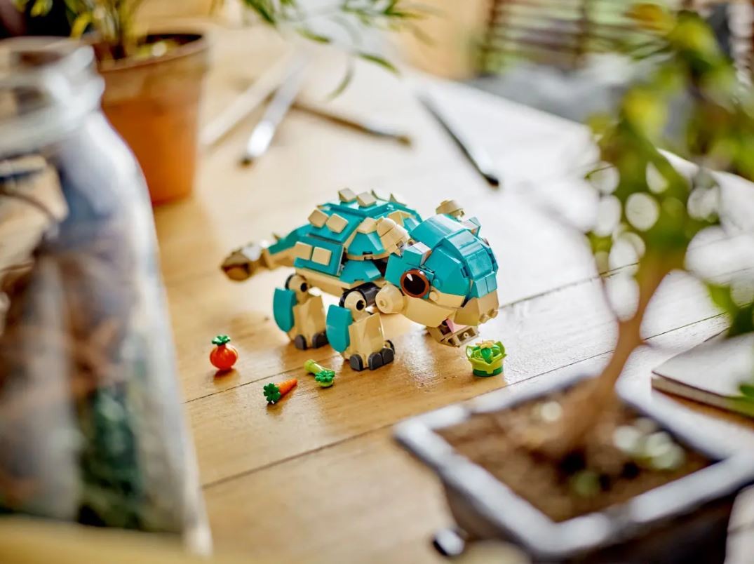 Rinkinys mažas ankylozauras bumpy, jurassic world lego