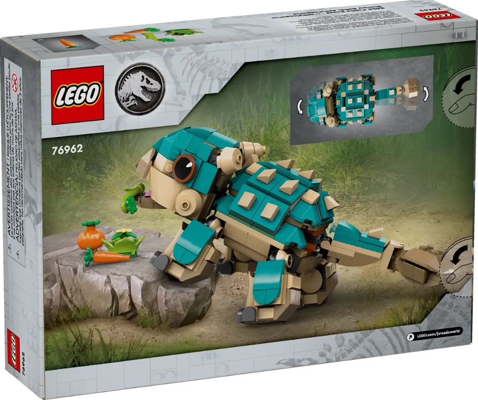 Rinkinys mažas ankylozauras bumpy, jurassic world lego