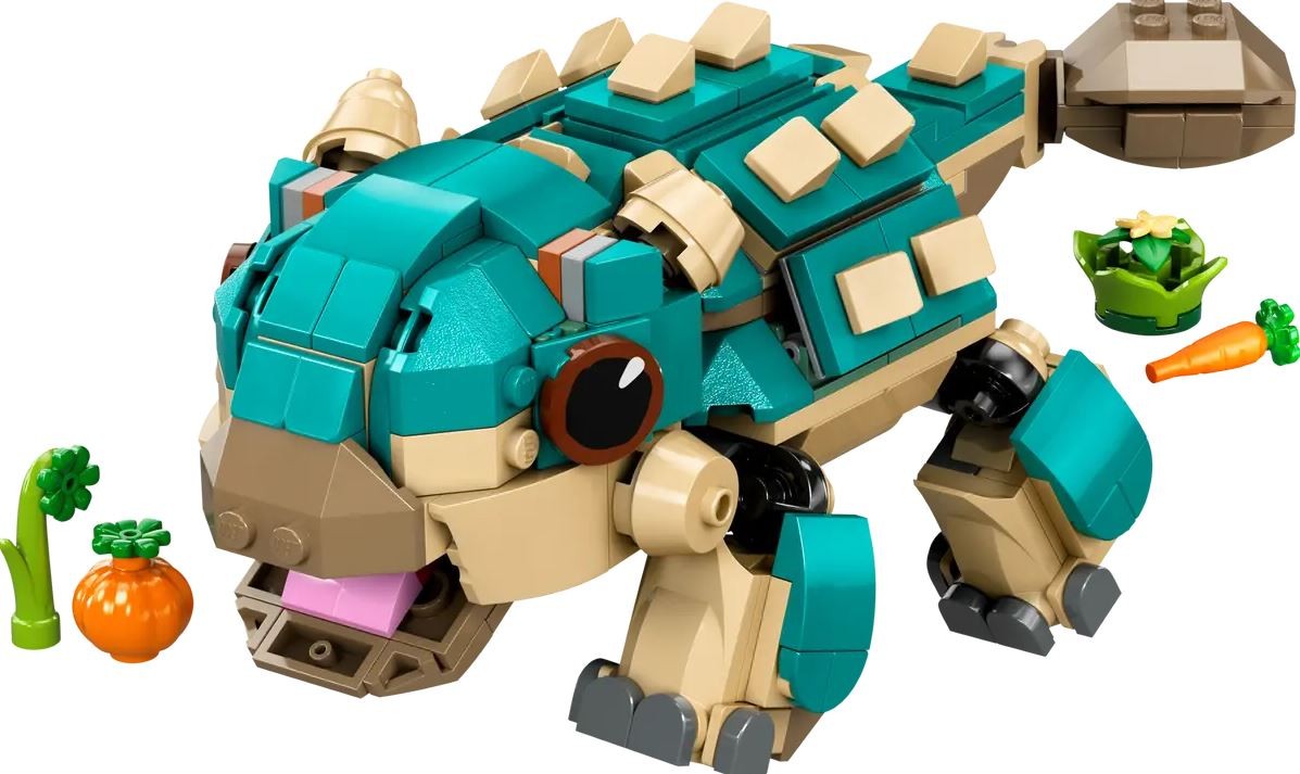 Rinkinys mažas ankylozauras bumpy, jurassic world lego