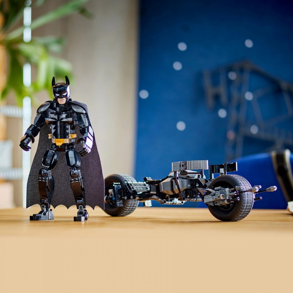 76273 lego® super heroes betmeno konstruojama figūrėlė ir motociklas