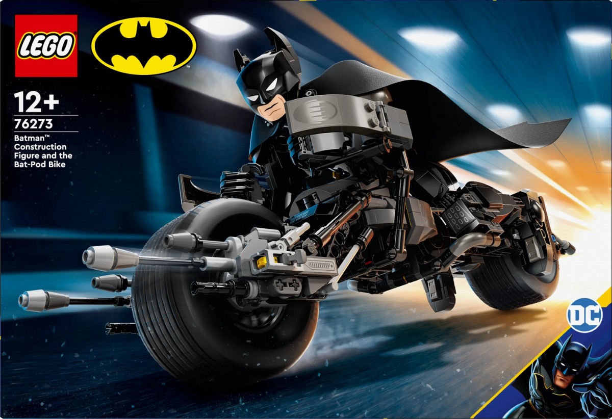 76273 lego® super heroes betmeno konstruojama figūrėlė ir motociklas