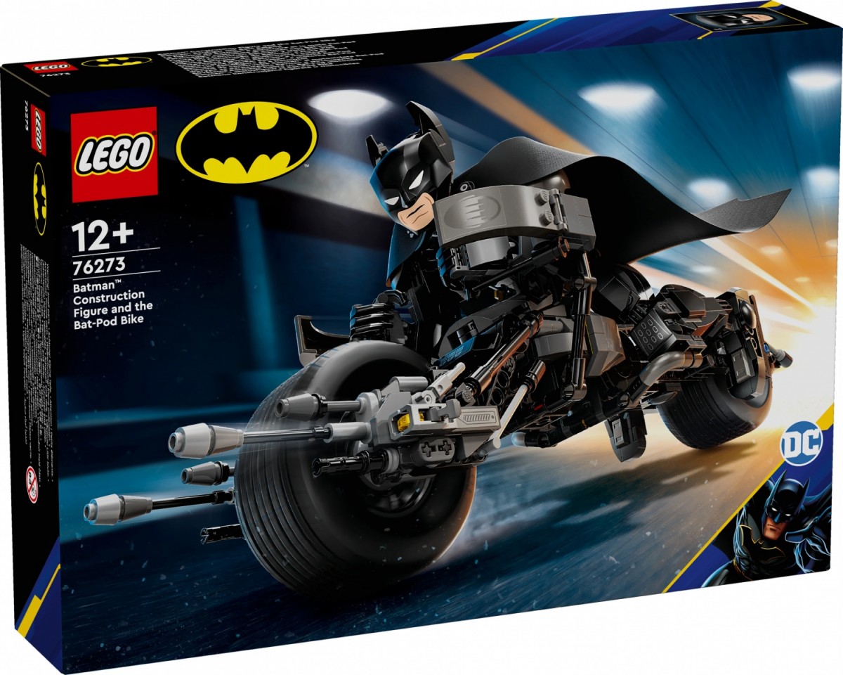 76273 lego® super heroes betmeno konstruojama figūrėlė ir motociklas