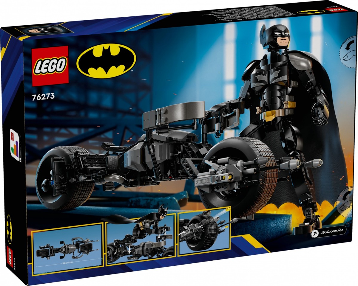 76273 lego® super heroes betmeno konstruojama figūrėlė ir motociklas