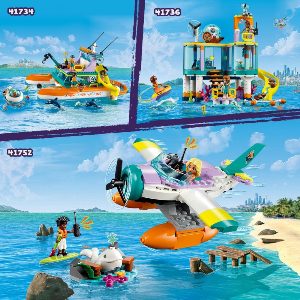 41752 lego® friends jūrų gelbėjimo lėktuvas
