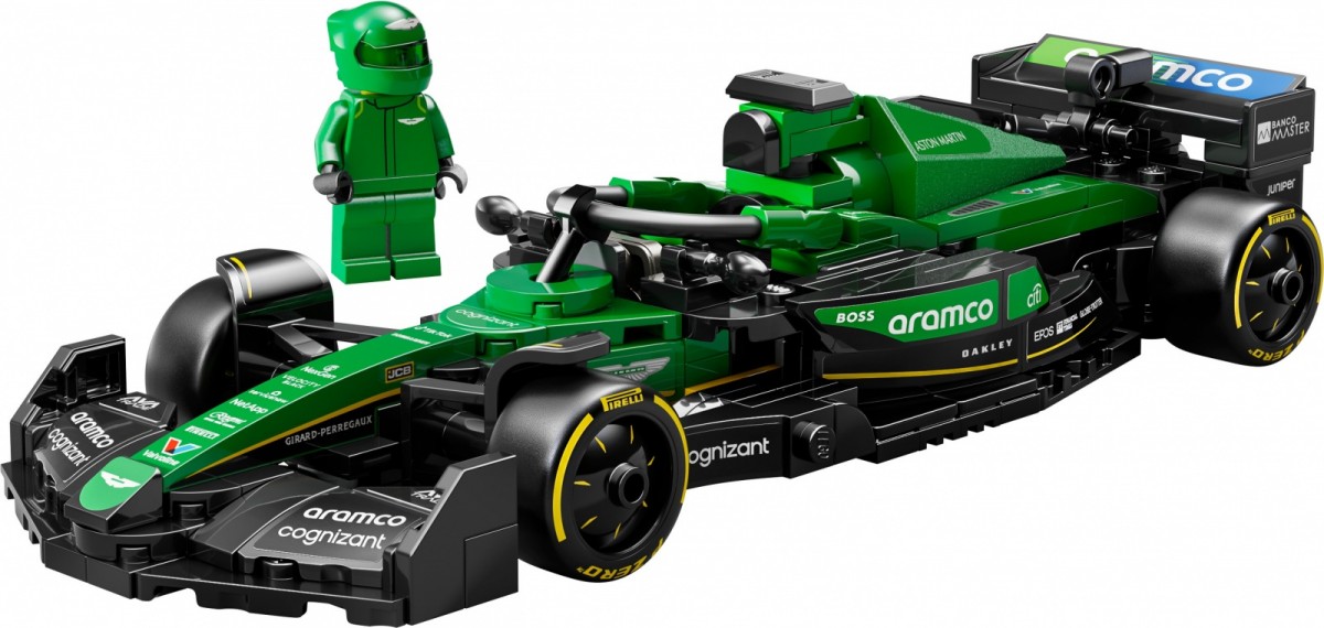77245 lego® speed ​​champions lenktyninis automobilis aston martin aramco f1® amr24