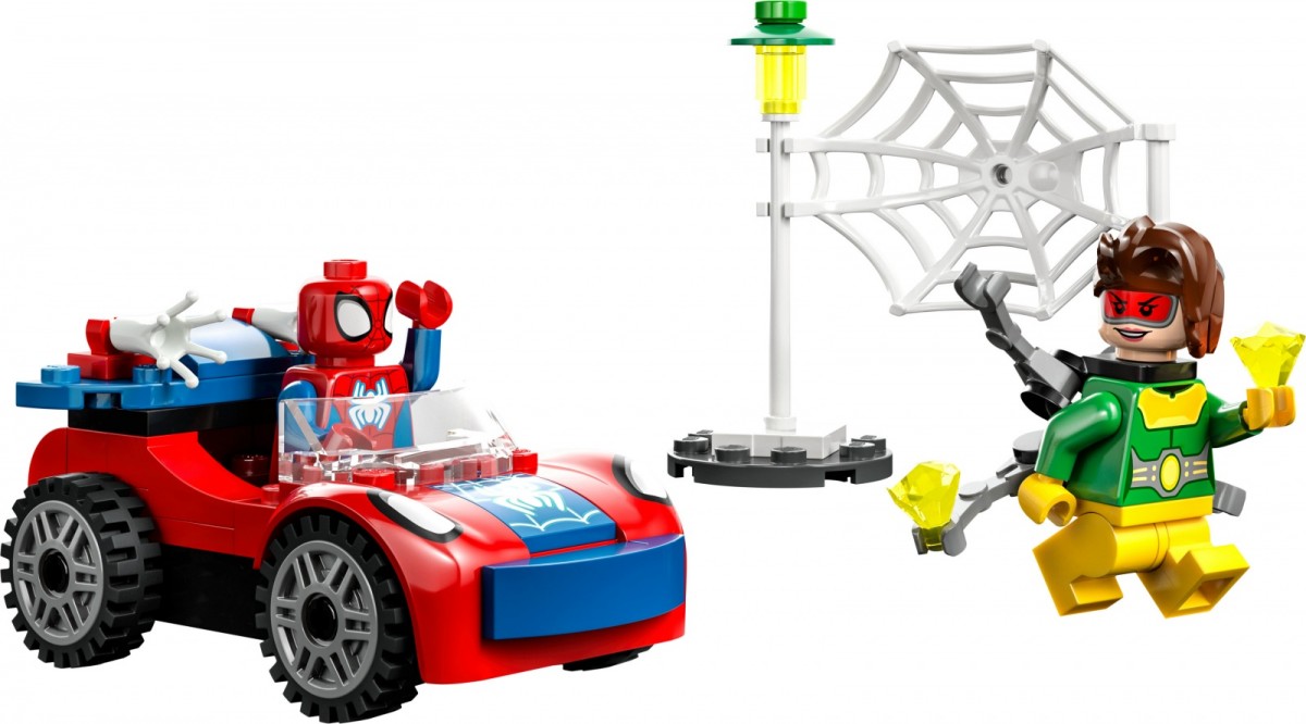 10789 lego® marvel žmogaus voro automobilis ir daktaras aštuonkojis