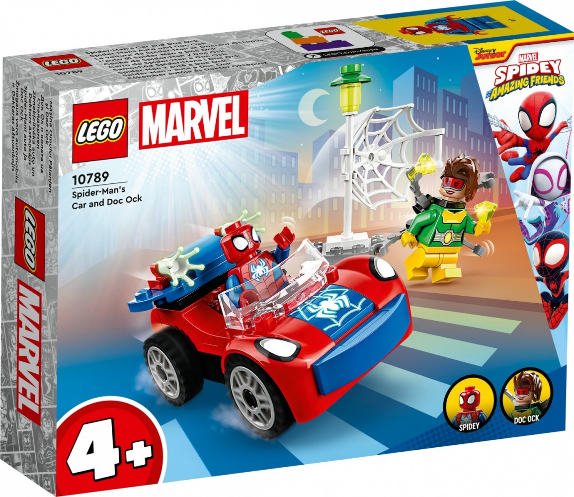 10789 lego® marvel žmogaus voro automobilis ir daktaras aštuonkojis