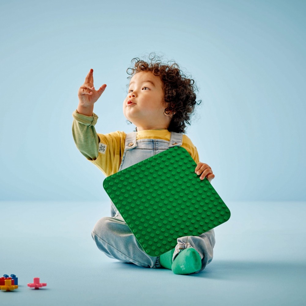 Statybinė plokštė lego duplo, žalia