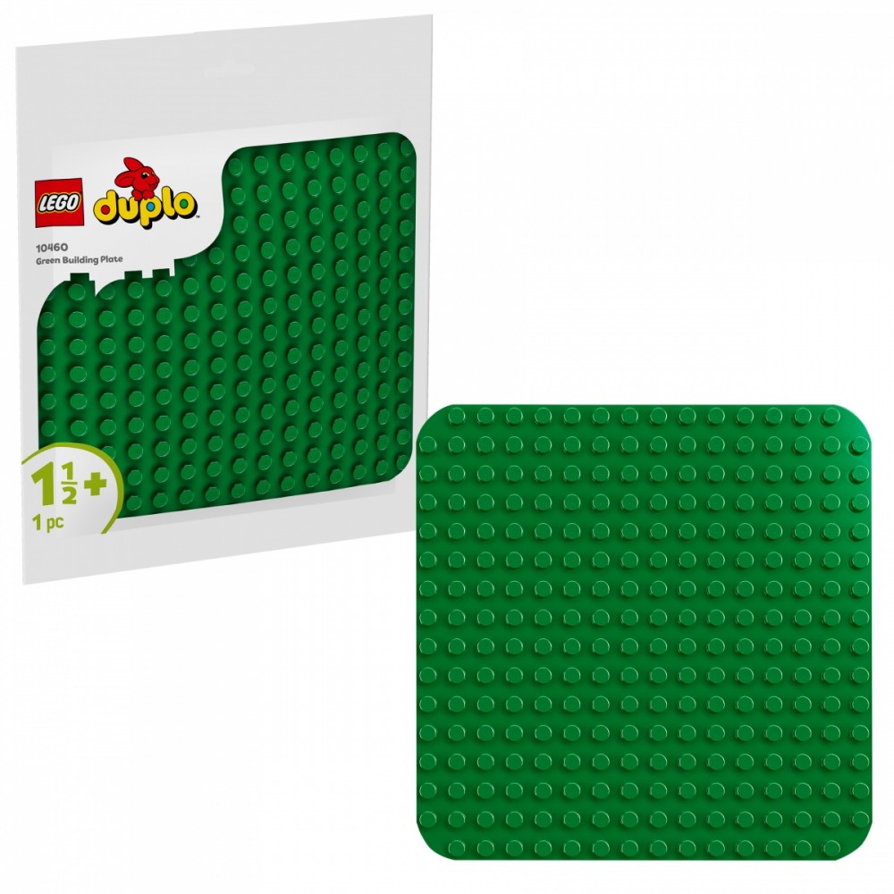 Statybinė plokštė lego duplo, žalia