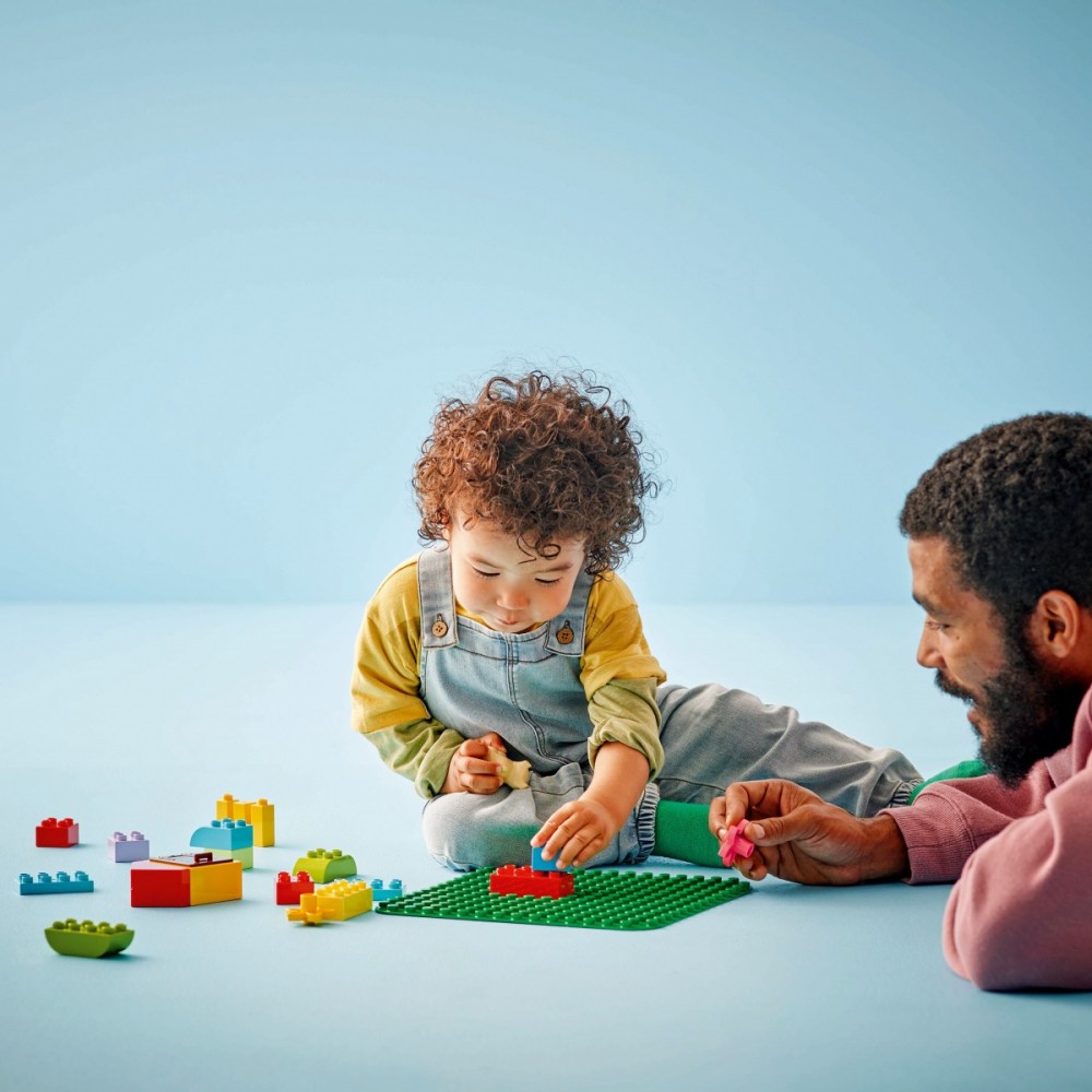 Statybinė plokštė lego duplo, žalia
