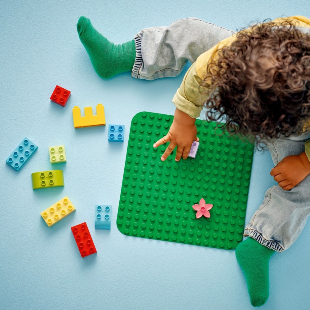 Statybinė plokštė lego duplo, žalia