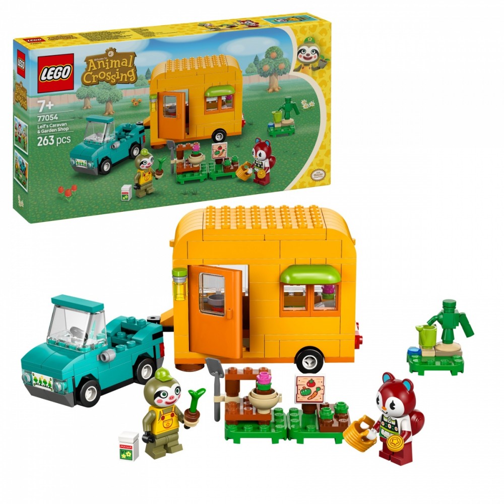 Lego rinkinys - leifo karavanas ir sodo parduotuvė