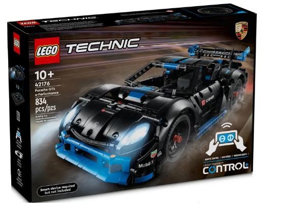 Konstruktorius lenktyninis automobilis porsche gt4 e-performance, lego technic