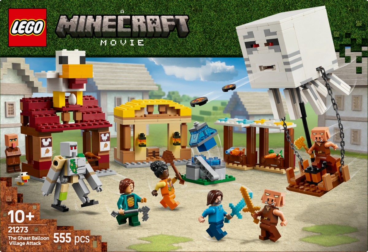 21273 lego® minecraft gastas balionas ir kaimo užpuolimas