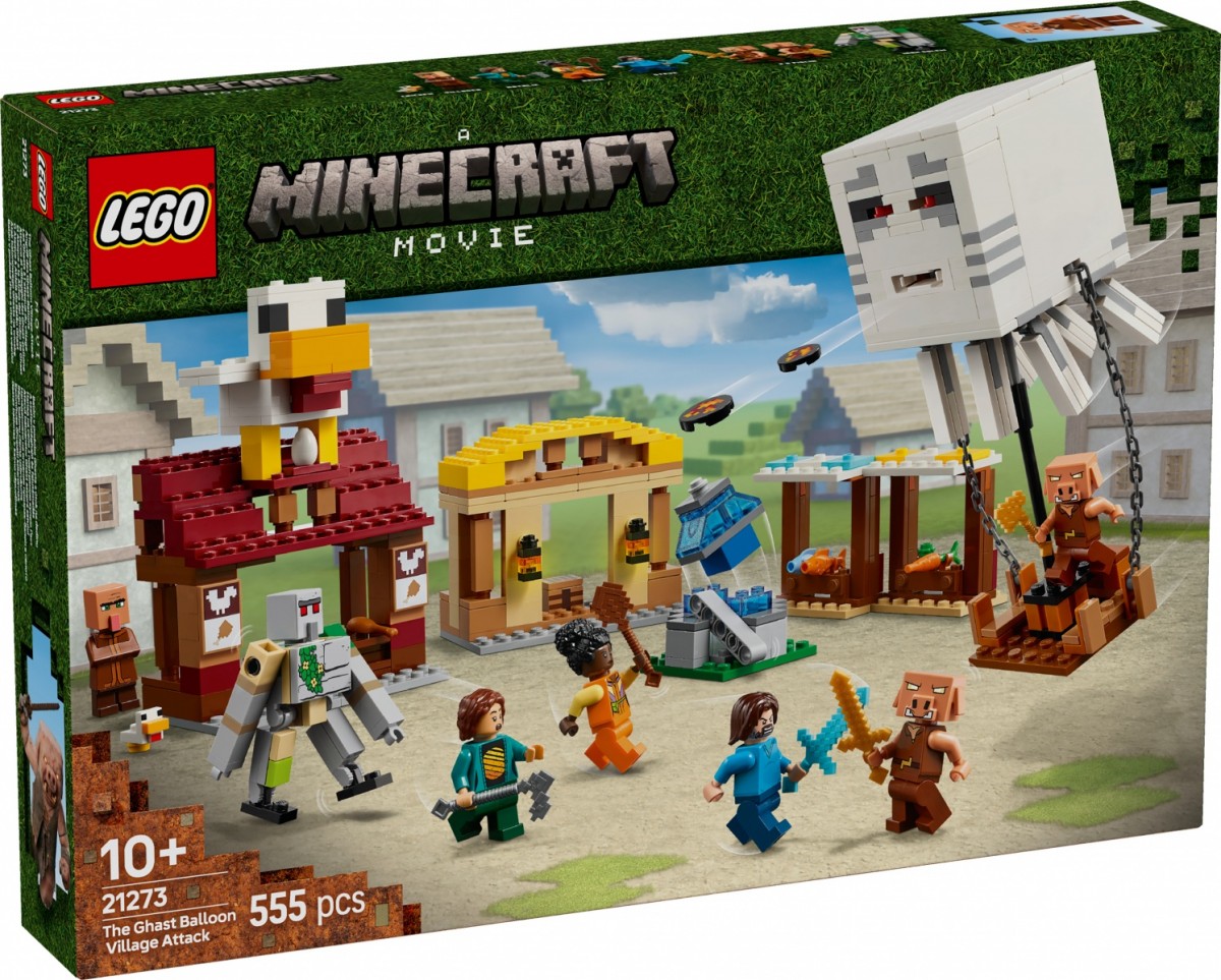 21273 lego® minecraft gastas balionas ir kaimo užpuolimas