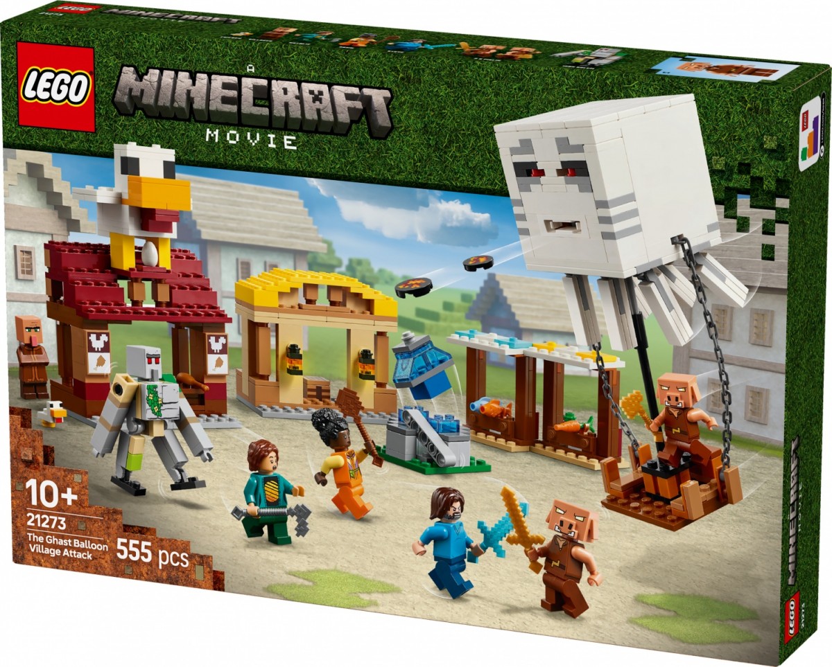 21273 lego® minecraft gastas balionas ir kaimo užpuolimas