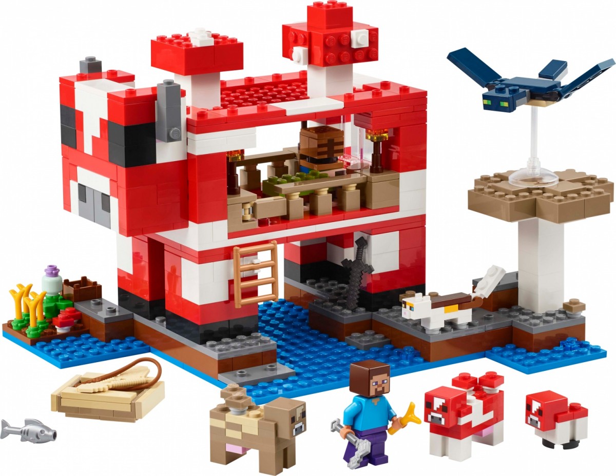 Grybų karvės namas lego® minecraft