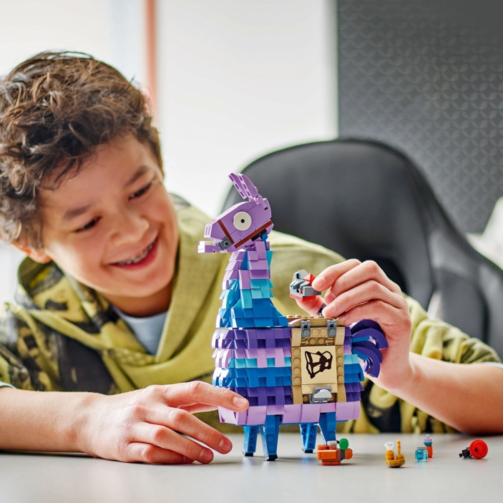 Lama su atsargomis, lego fortnite