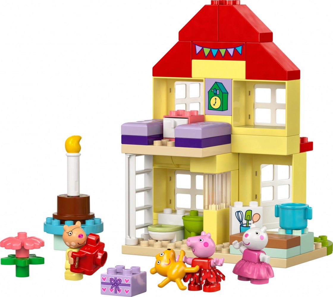 10433 lego® duplo kiaulytės pepos gimtadienio namelis
