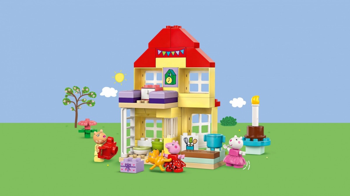 10433 lego® duplo kiaulytės pepos gimtadienio namelis