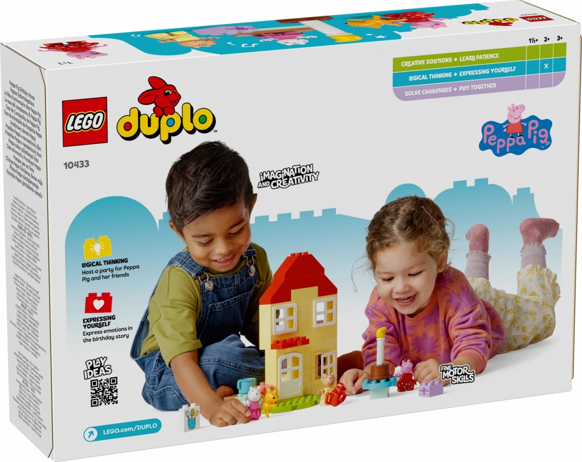 10433 lego® duplo kiaulytės pepos gimtadienio namelis