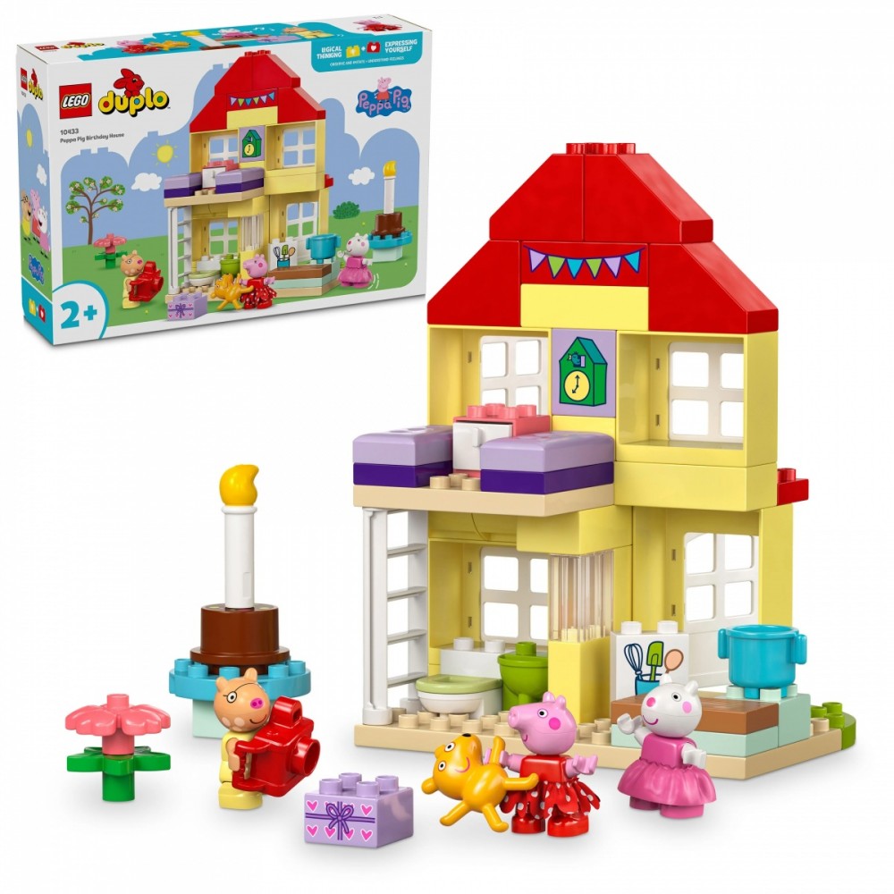10433 lego® duplo kiaulytės pepos gimtadienio namelis