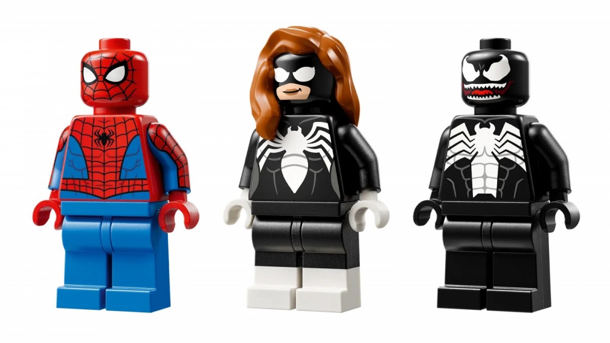 Spider-man prieš venomo raumenų automobilį lego super heroes