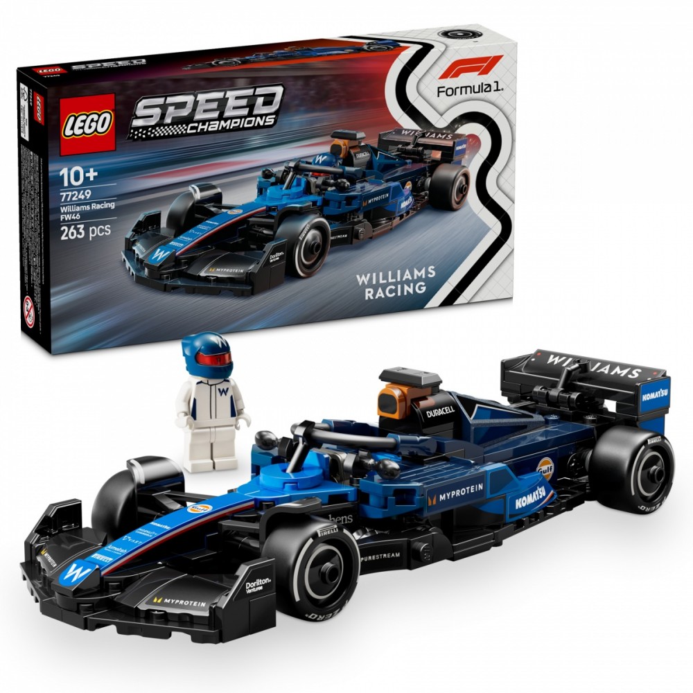 77249 lego® speed ​​champions f1® lenktyninis automobilis williams racing fw46