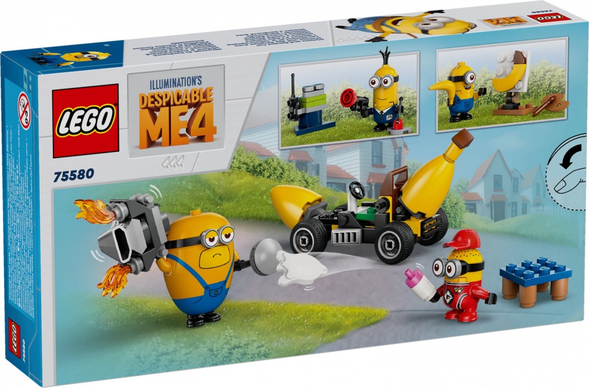 75580 lego® despicable me pakalikai ir banano formos automobilis