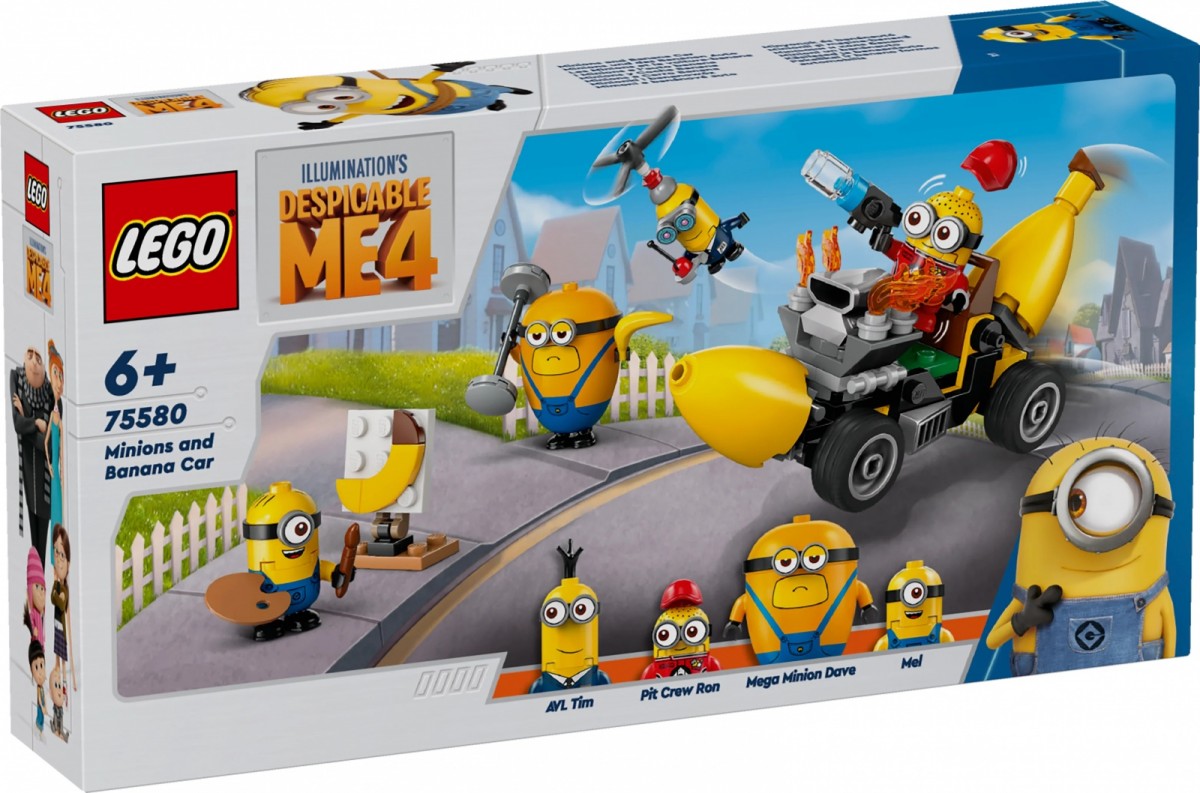 75580 lego® despicable me pakalikai ir banano formos automobilis