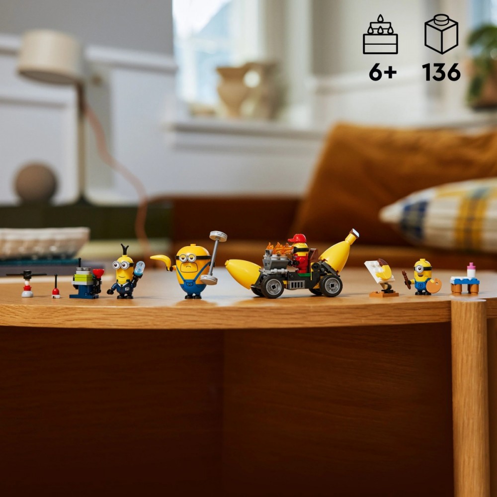 75580 lego® despicable me pakalikai ir banano formos automobilis