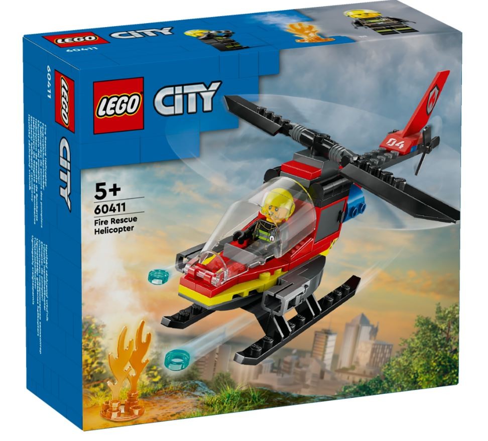 60411 lego® city ugniagesių sraigtasparnis