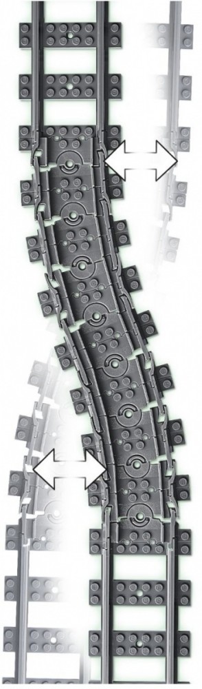 60205 lego® city bėgiai ir posūkiai