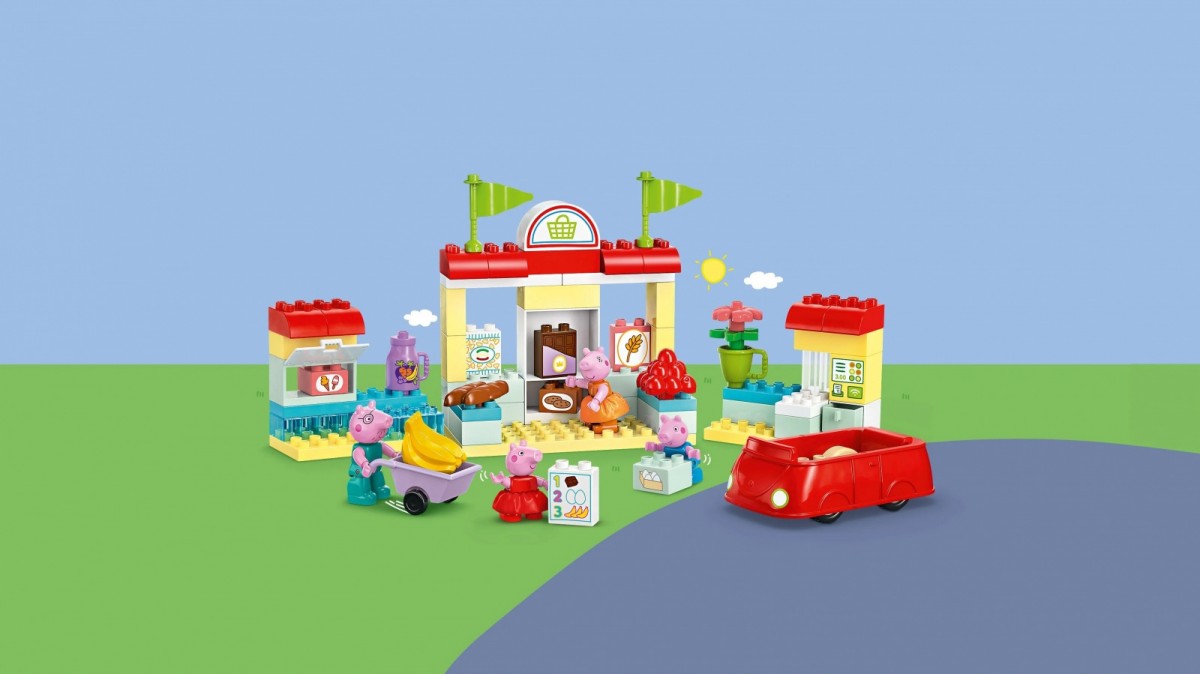 10434 lego® duplo kiaulytės pepos prekybos centras