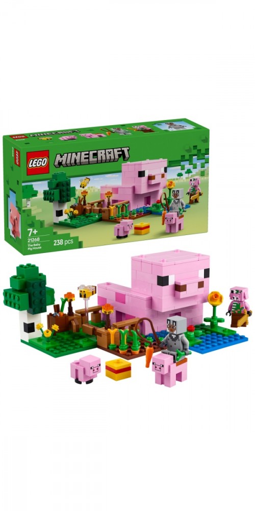 Konstruktorius lego minecraft kiaulės namas