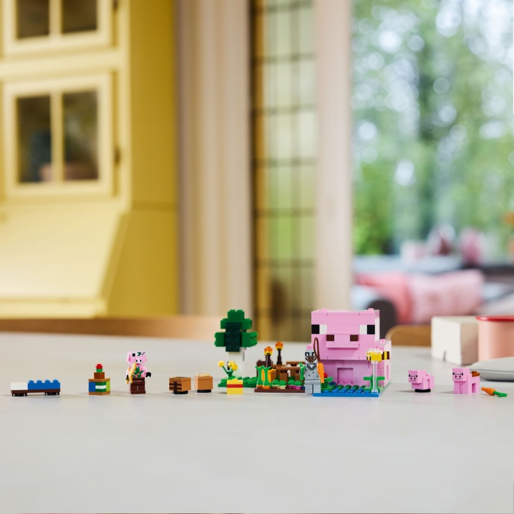 Konstruktorius lego minecraft kiaulės namas