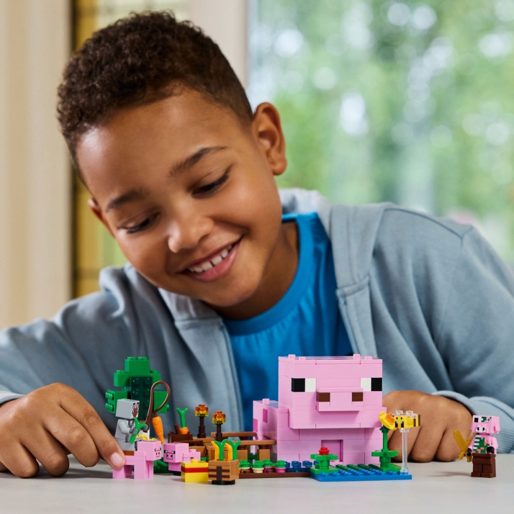 Konstruktorius lego minecraft kiaulės namas