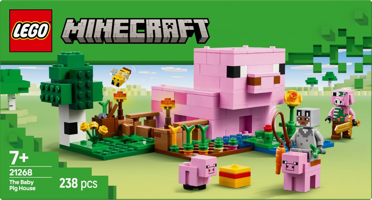Konstruktorius lego minecraft kiaulės namas