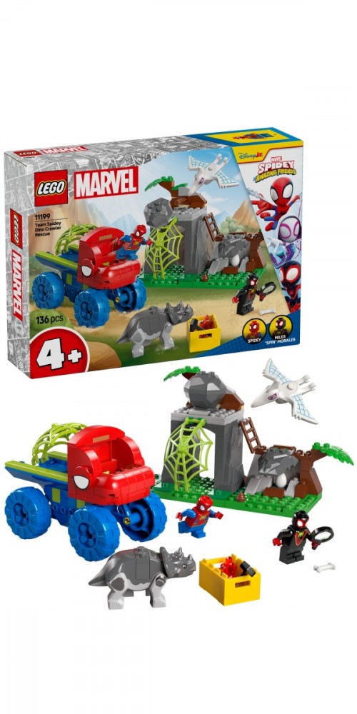 Komandos gelbėjimo misija su dinozaurų visureigiu, lego® spidey