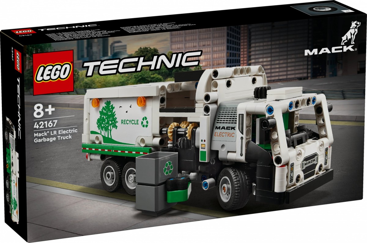 42167 lego® technic šiukšliavežė „mack® lr electric“