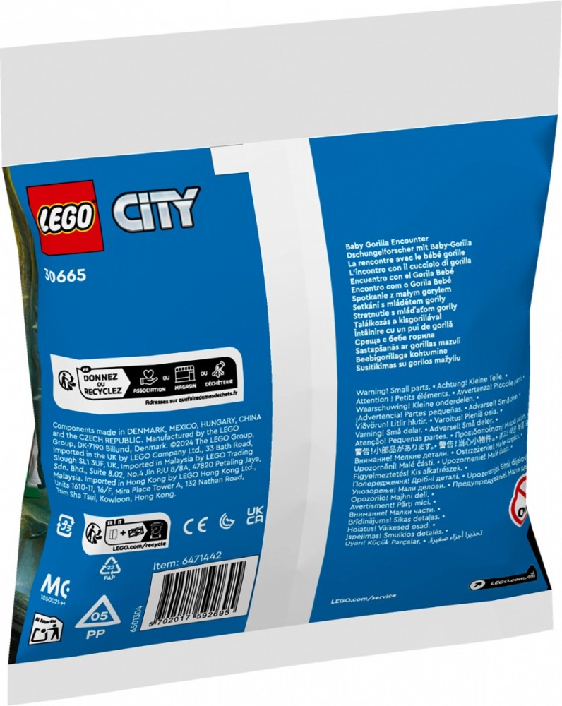 30665 lego® city susitikimas su gorilos mažyliu
